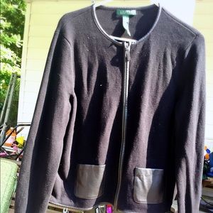Black Zip Up Ralph Lauren Jacket